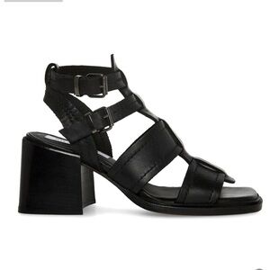 Steve Madden Women's Angelene Black Leather Sandal